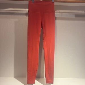 Lululemon High-Waisted full-length orange Leggings -size 4